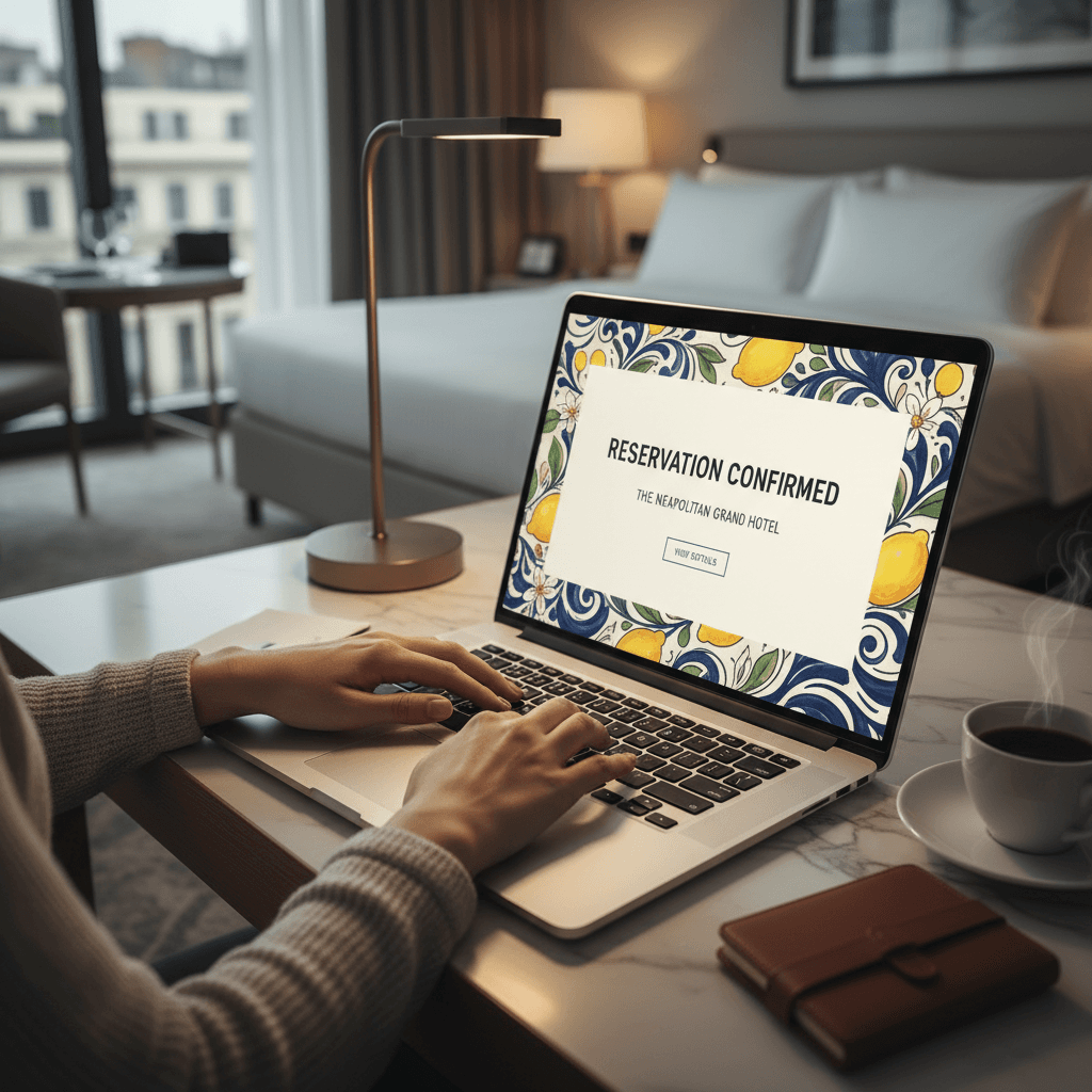 Prenotazione online intuitiva su laptop